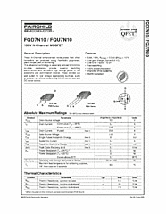 DataSheet FQU7N10 pdf